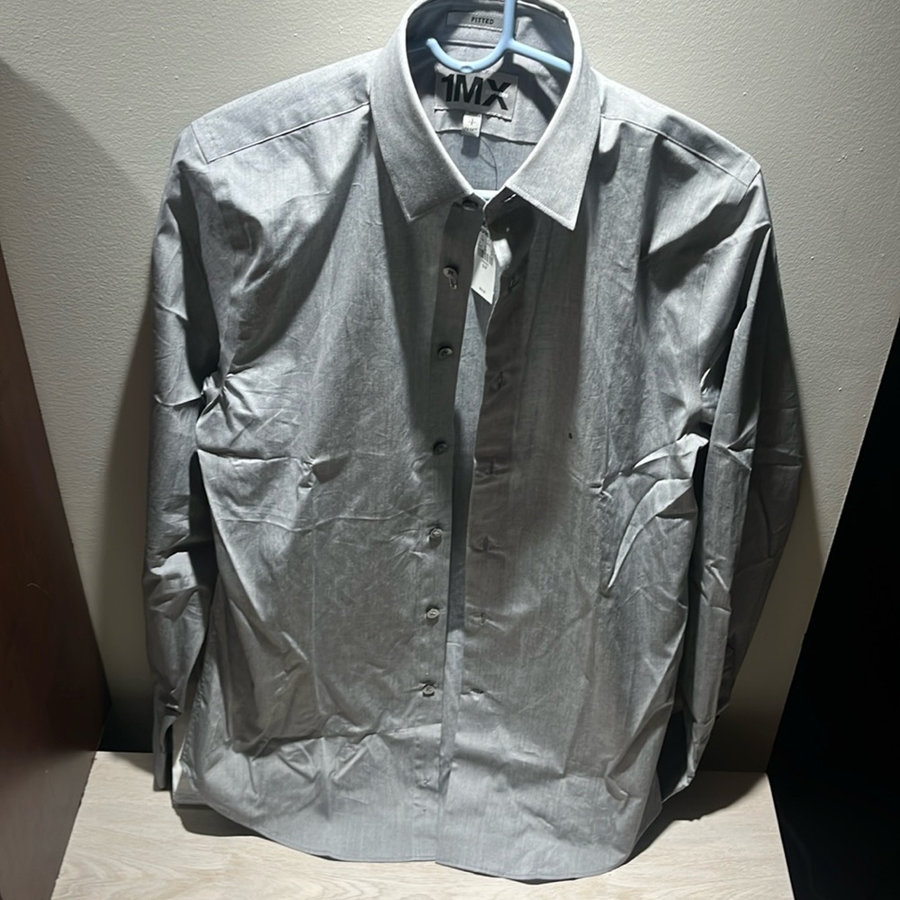 Men’s Grey Express button down NWTs